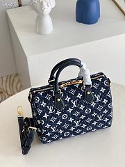 LV Speedy bandoulière 25 denim jacquard textile M59609 25cm - 3