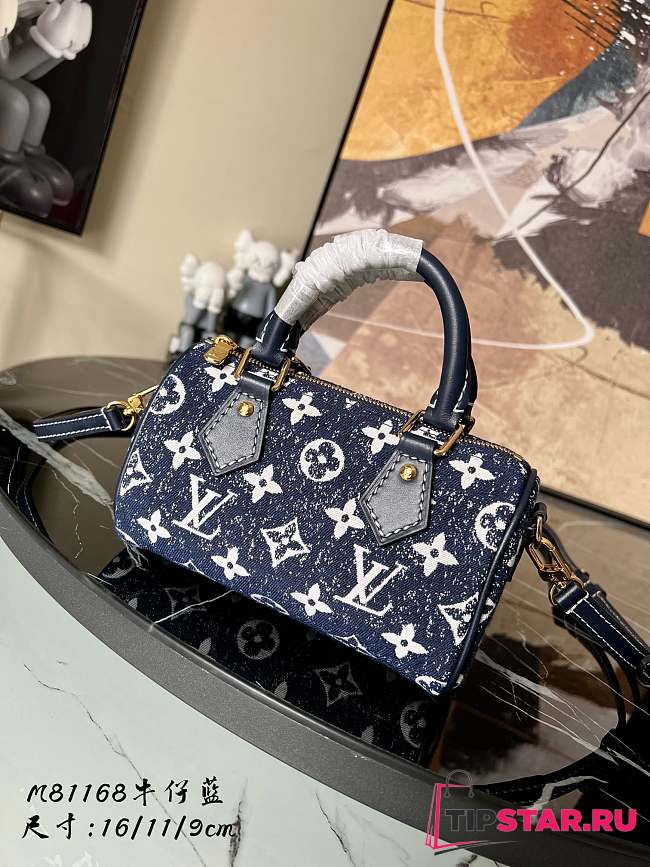 LV Nano Speedy Denim Bag - M81168 - 16 x 12.5 x 10 cm - 1