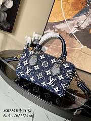 LV Nano Speedy Denim Bag - M81168 - 16 x 12.5 x 10 cm - 1