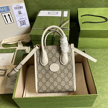 Gucci Mini tote bag with Interlocking white - 671623 - 16*20*7cm