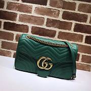 GUCCI Marmont medium matelassé Green shoulder bag - 443496 - 31x19x7cm - 1