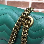 GUCCI Marmont medium matelassé Green shoulder bag - 443496 - 31x19x7cm - 3