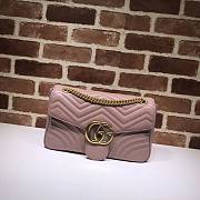 Gucci Marmont medium matelassé Dusty Pink shoulder bag - 443496 - 31x19x7cm - 1