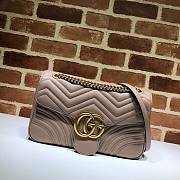 Gucci Marmont medium matelassé beige shoulder bag - 443496 - 31x19x7cm - 1
