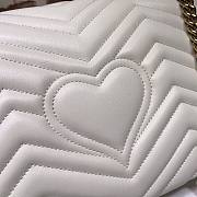 Guccci Marmont medium matelassé white shoulder bag - 443496 - 31x19x7cm - 2