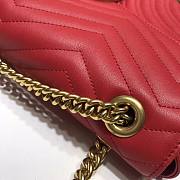 Gucci Marmont medium matelassé red shoulder bag - 443496 - 31x19x7cm - 2