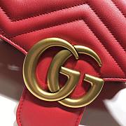 Gucci Marmont medium matelassé red shoulder bag - 443496 - 31x19x7cm - 4
