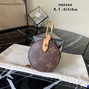 LV ROUND COIN PURSE M68524  8x4x8cm - 1