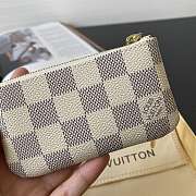 LV KEY POUCH Damier Azur Cancas N62659 12x7x1.5cm - 2