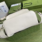 Gucci white embossed leather backpack - 658579 - 27×37×13cm - 6
