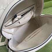 Gucci white embossed leather backpack - 658579 - 27×37×13cm - 2