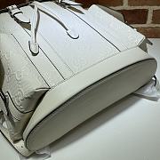 Gucci white embossed leather backpack - 625770 - 34x41x12cm - 3