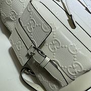Gucci white embossed leather backpack - 625770 - 34x41x12cm - 6