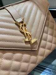 YSL Chain Bag In Beige With Gold Hardware 24x17.5x7cm - 6