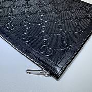 Gucci Black GG embossed leather pouch - 646449 - 34x24x4cm - 2