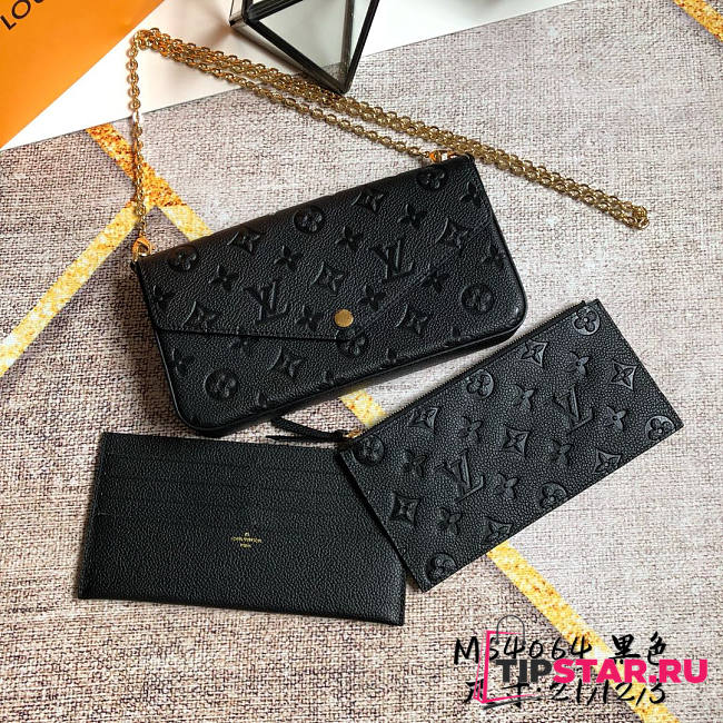 Louis Vuitton M82477 Pochette Félicie Bag Black Size 21x12x3cm - 1