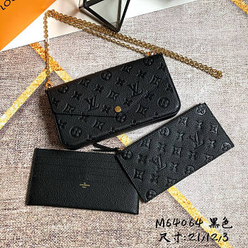 Louis Vuitton M82477 Pochette Félicie Bag Black Size 21x12x3cm