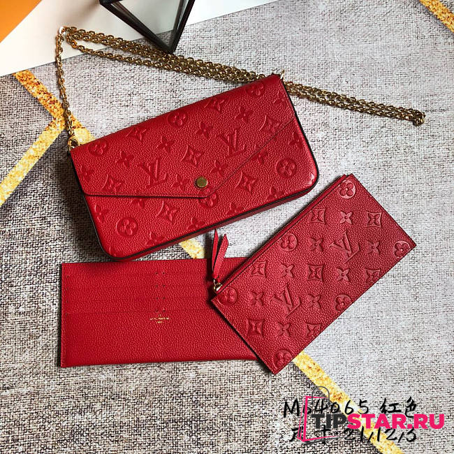 LV FÉLICIE POCHETTE SCARLET - M63700 - 21x12x3cm - 1