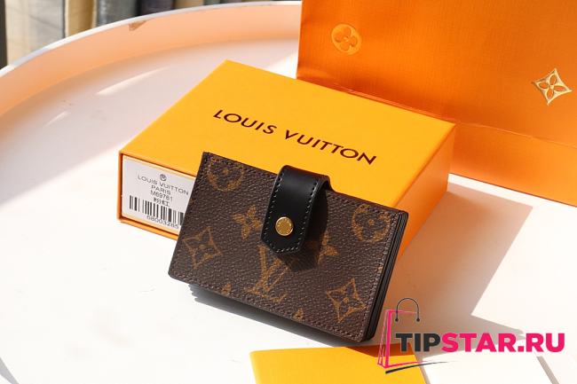 LV GUSSETED CARD HOLDER BLACK - M80878 - 10.5x8x2cm  - 1