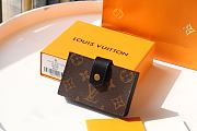 LV GUSSETED CARD HOLDER BLACK - M80878 - 10.5x8x2cm  - 1