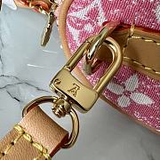 LV NANO SPEEDY Monogram jacquard denim Pink - M81213 - 16x11x9cm  - 4