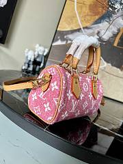 LV NANO SPEEDY Monogram jacquard denim Pink - M81213 - 16x11x9cm  - 2