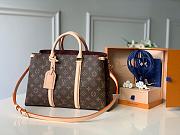 LV SOUFFLOT MM MONOGRAM CANVAS/NATURAL LEATHER - M44816 - 35×24×15cm - 1