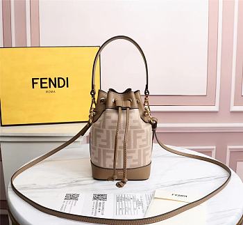 Fendi Mon Tresor FF beige wool mini-bag - 8BS010 - 18x10x12cm