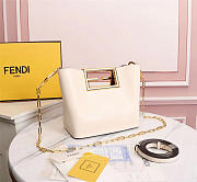 Fendi Way Small White leather bag - 8BS054 - 20x10x17.5cm - 5