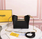 Fendi Way Small Black leather bag - 8BS054 - 20x10x17.5cm - 1