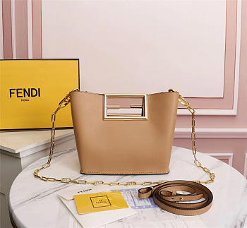 Fendi Way Small Beige leather bag - 8BS054 - 20x10x17.5cm