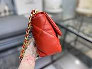 CHANEL 19 HANDBAG CALFSKIN IN RED 26×16×9cm - 2