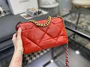 CHANEL 19 HANDBAG CALFSKIN IN RED 26×16×9cm - 4