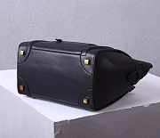 Celine Mimi Luggage Handbag In Drummed Calfskkin (Black) 189213 26x26x13cm - 6