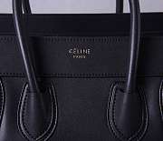 Celine Mimi Luggage Handbag In Drummed Calfskkin (Black) 189213 26x26x13cm - 5