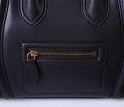 Celine Mimi Luggage Handbag In Drummed Calfskkin (Black) 189213 26x26x13cm - 2