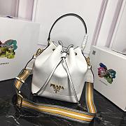 Prada Leather Bucket Bag White - 1BE018 - 21×25×15cm - 1