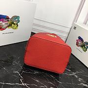 Prada Leather Bucket Bag Red - 1BE018 - 21×25×15cm - 6