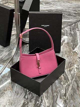 YSL LE 5 À 7 hobo bag smooth leather in pink 657228 25cm