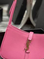 YSL LE 5 À 7 hobo bag smooth leather in pink 657228 25cm - 6