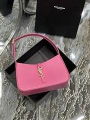 YSL LE 5 À 7 hobo bag smooth leather in pink 657228 25cm - 2