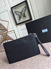 Prada Nylon and Saffiano Leather Pouch Black - 2NH006 - 28x18cm - 3