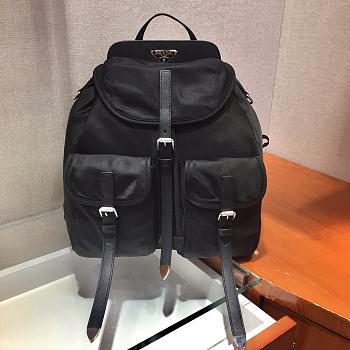 Prada Nylon and Saffiano Leather Backpack Black - 1BZ063