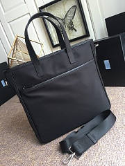 Prada Nylon and Saffiano Leather Tote Black - 2VG860 - 4