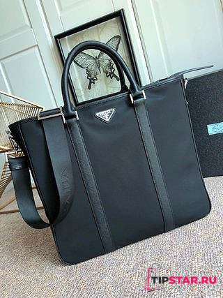 Prada Nylon Tote Bag Black - 2VG034 - 36x34x10cm - 1