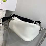 Prada Triangle Shoulder Bag Leather White - 1BH190 - 26x14x12cm - 5