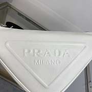 Prada Triangle Shoulder Bag Leather White - 1BH190 - 26x14x12cm - 4