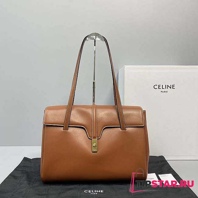 Celine Large Soft 16 Bag In Smooth Calfskin (Tan) 36cm - 1