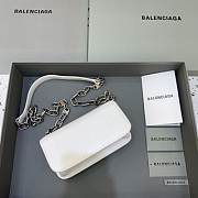 BALENCIAGA WOMEN'S GOSSIP XS BAG WITH CHAIN CROCODILE EMBOSSED IN WHITE - 679863 - 4