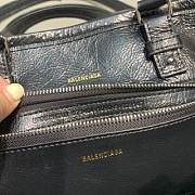 BALENCIAGA WOMEN'S BARBES MEDIUM EAST-WEST SHOPPER LAMBSKIN BAG IN BLACK - 671409 - 2